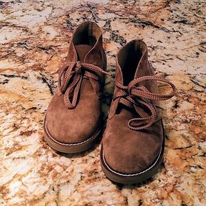 Kid's Brown Suede J.Crew Lace Up Ankle Boots. Size K3
